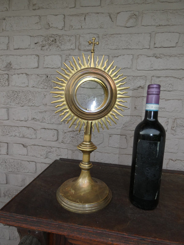 Antique Flanders Brass 1937 dated Monstrance religious