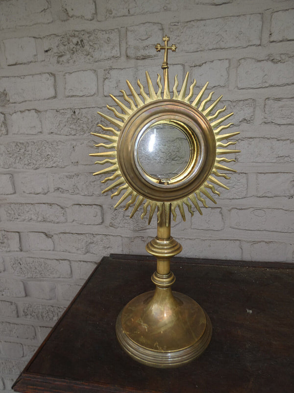 Antique Flanders Brass 1937 dated Monstrance religious