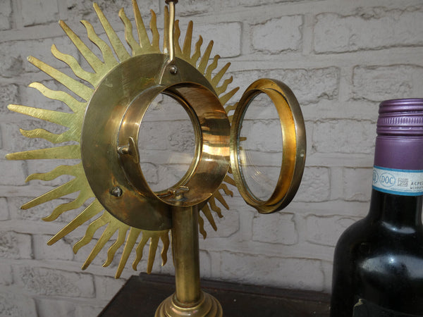 Antique Flanders Brass 1937 dated Monstrance religious