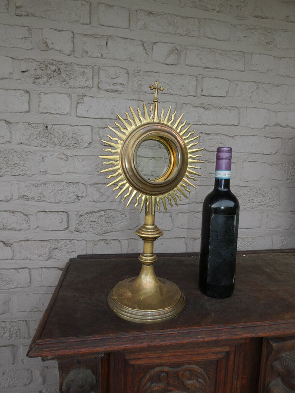 Antique Flanders Brass 1937 dated Monstrance religious