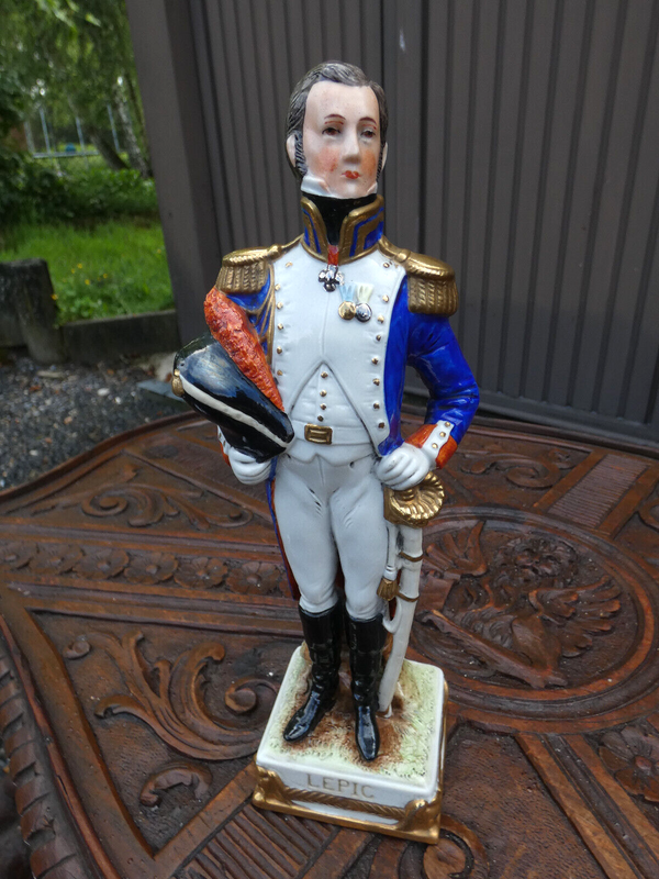 German Scheibe alsbach marked porcelain napoleon general LEPIC figurine