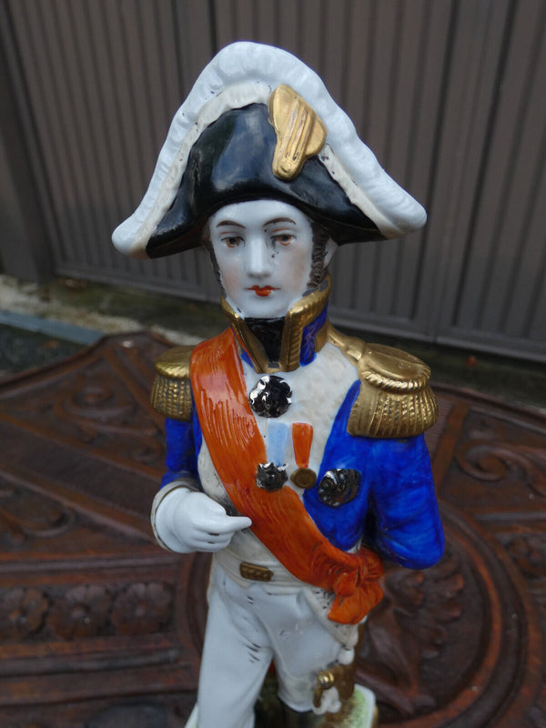 German Scheibe alsbach marked porcelain napoleon general NEY  figurine