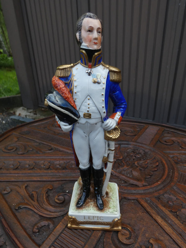 German Scheibe alsbach marked porcelain napoleon general LEPIC figurine