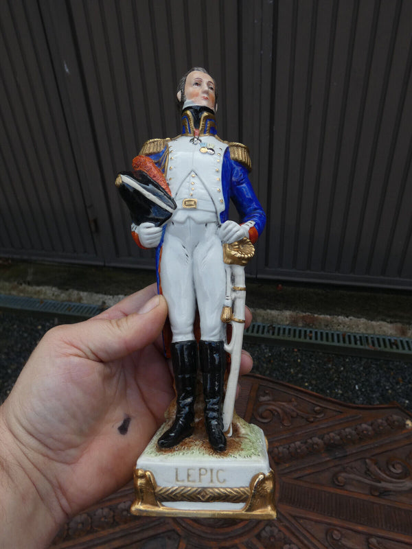 German Scheibe alsbach marked porcelain napoleon general LEPIC figurine