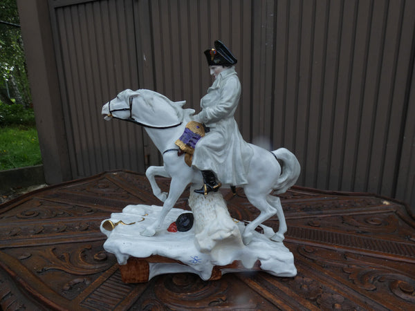 German scheibe alsbach marked porcelain  napoleon horse statue