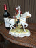 German Scheibe alsbach marked porcelain Horse hunter Statue sculpture