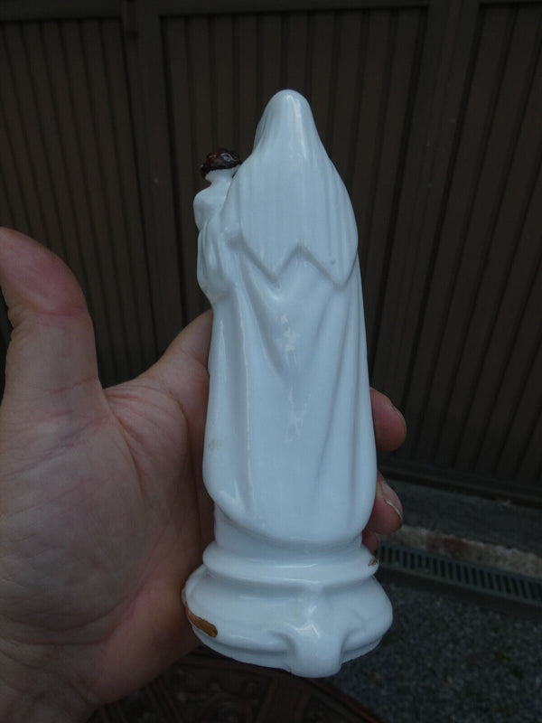 Antique French vieux paris porcelain madonna statue religious