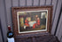 Antique oil on panel religious painting cardinals interior scene signed flemish