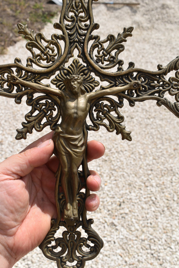 Antique brass Crucifix