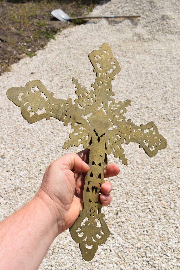 Antique brass Crucifix