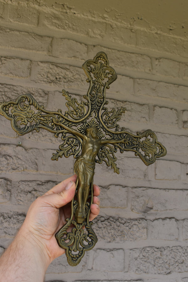 Antique brass Crucifix