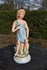 Antique german bisque porcelain statue of young saint john the baptist lamb