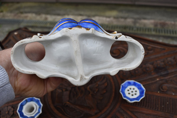 Antique french vieux paris porcelain inkwell