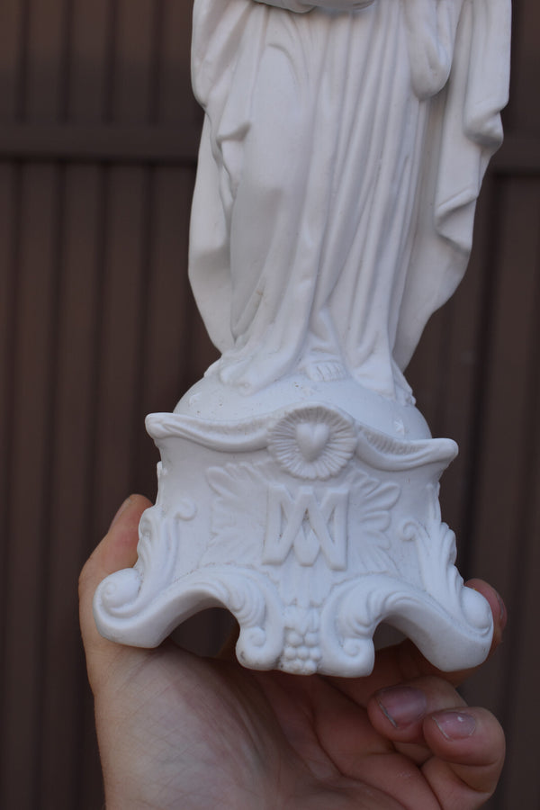 Antique bisque porcelain madonna child jesus statue figurine religious