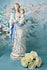 Large French Biscuit Holy Saint Joseph child Jesus  statue figurine pastel blue