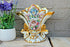 Antique French vieux paris porcelain vase relief floral decor 19th century