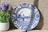 Vintage DELFT blue white pottery plate marked Spring season