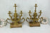 PAIR French empire bronze marble lion swan animal  candle holders candlestick
