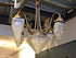 Art deco 1930 Chandelier Glass flame triangle shades
