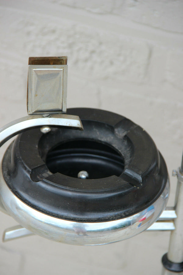 ART DECO bakelite chrome Ashtray Smoking table stand n2