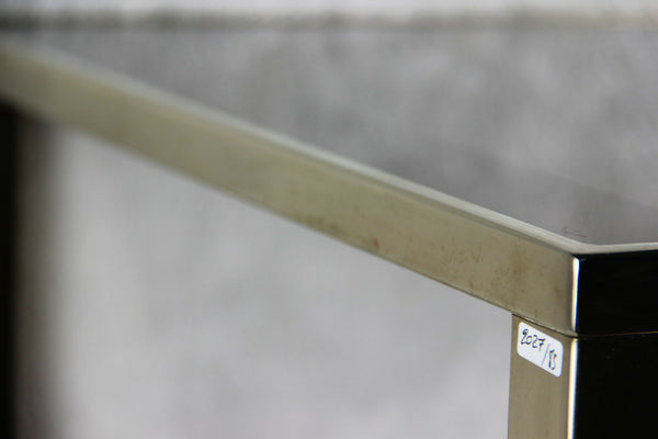 BELGO Chrome Vintage mid century Coffee side table gold gilt smoked glass n2