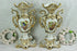 Antique XL 19thc French Vieux paris porcelain music Floral Vases