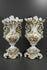 PAIR antique French vieux paris old porcelain Vases floral decor