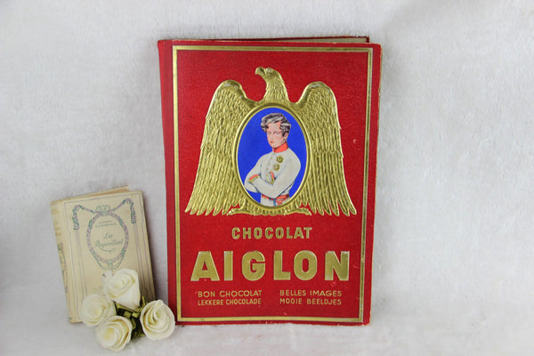 Belgian chocolate AIGLON vintage collecting book chromo congo napoleon themes