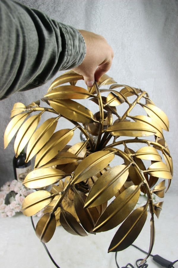 Mid century Hollywood regency Hans Kogl Palm Tree lamp metal gold gilt 1970