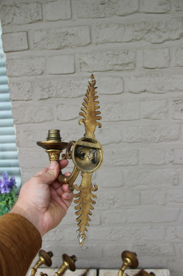 Set 5 French EMPIRE bronze Wall lights sconces