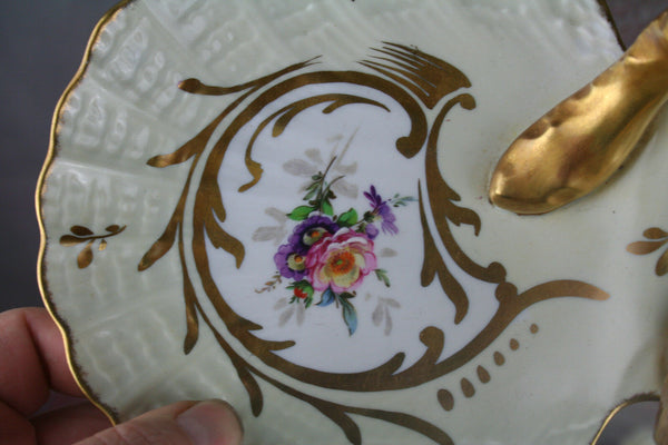 French Limoges Porcelain Floral chocolate tray presentation circa 1950 signed