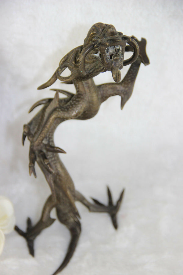 Bronze chinese Dragon gothic pocket watch holder