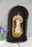 Antique French wood carved  chapel with jesus of prague porcelain figurine cape