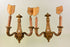 PAIR exclusive French wood carved Wall sconces lights 1900
