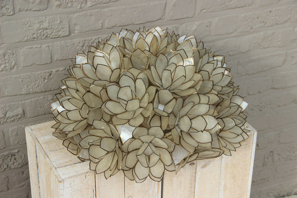 Mid century Mother of pearl nacre flush mount / wall lamp sconce by RAUSCH