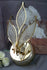 Rare Vintage Italian Wall sconce early 1980's Autumn leaves glass pearls