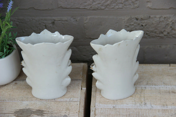 PAIR antique vieux paris porcelain vases
