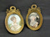 Antique PAIR French miniature paint portraits lady josephine napoleon louis XVI