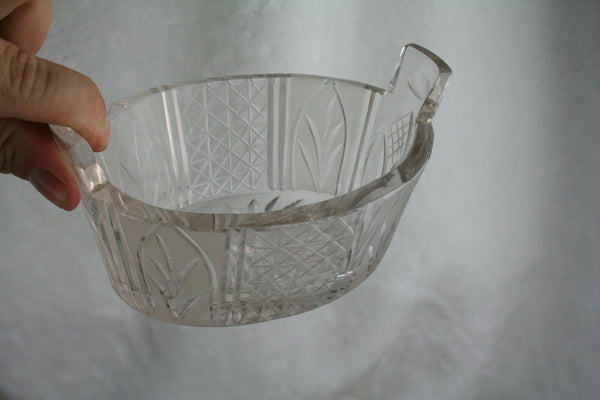 Antique victorian Butter dish glass superior silver plate co usa