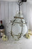 Gorgeous ITALIAN SEGUSO hand blown glass Caged Lantern lamp chandelier 70's