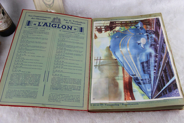 Belgian chocolate AIGLON vintage collecting book chromo congo napoleon themes