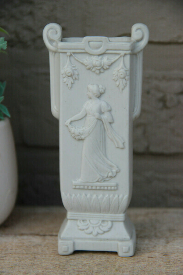 Antique Small French bisque porcelain Vase figurine