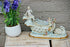 Gorgeous German porcelain romantic putti angels swan planter vase