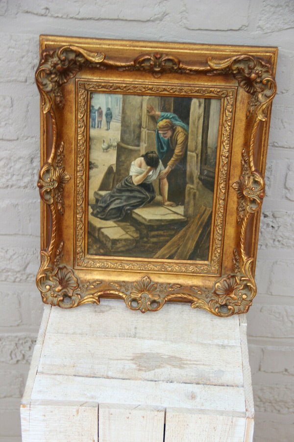 Gorgeous painting repro van den broek belgian 1892 framed