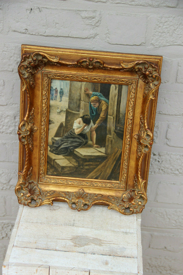 Gorgeous painting repro van den broek belgian 1892 framed