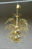 Mid century 1960 brass metal  maison jansen era palm tree chandelier pendant 70s