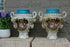 PAIR antique French vieux paris porcelain vases Floral hand paint decor