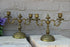 PAIR antique bronze candlesticks candle holders
