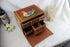 Rare French handmade paint birds Wood carved jewelry Box drawers inside 1970