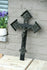 Antique Religious Crucifix silver christ 4 evangelists wood cross Religious top